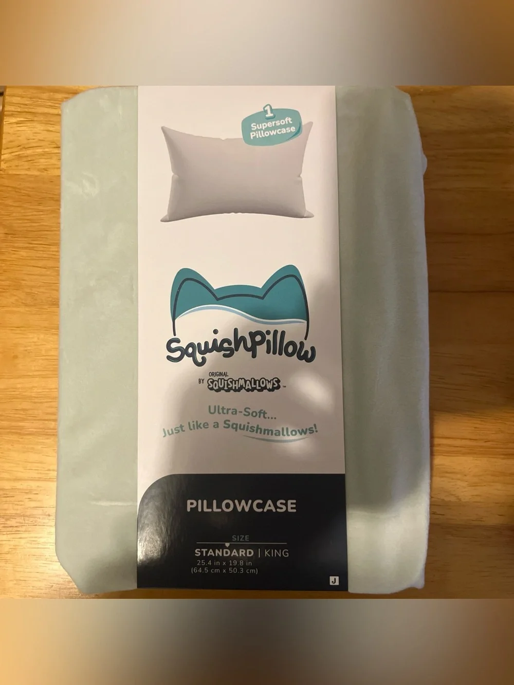 New Squishmallows SquishPillow Ultra Soft Pillowcase Standard Mint Pastel Green